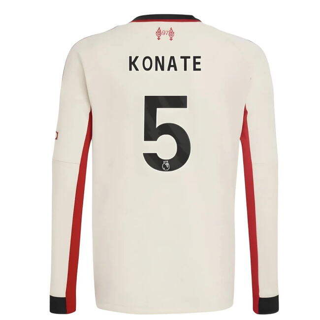 2025-20 Liverpool Away Football Kit Konate Printing L S Kids