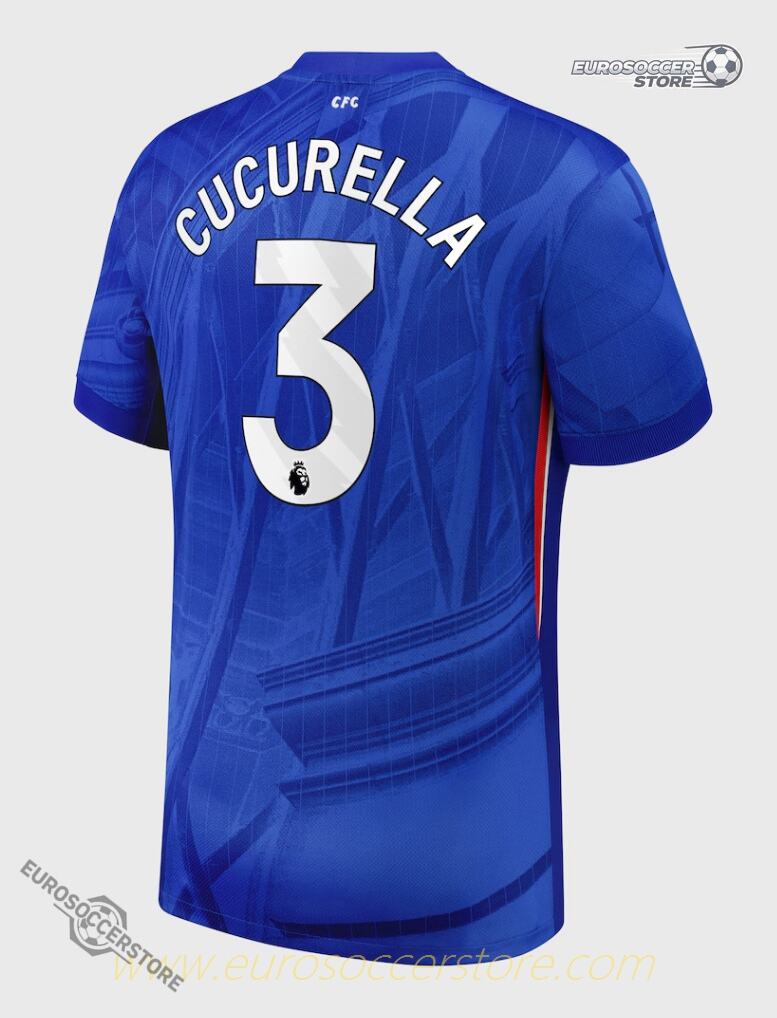 Chelsea 25-26 Home Jersey CUCURELLA Number 3 Version