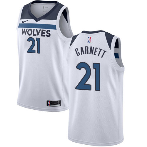 MIN #21 Kevin Garnett Top-Grade 2024 Icon NBA Jersey - White Swingman