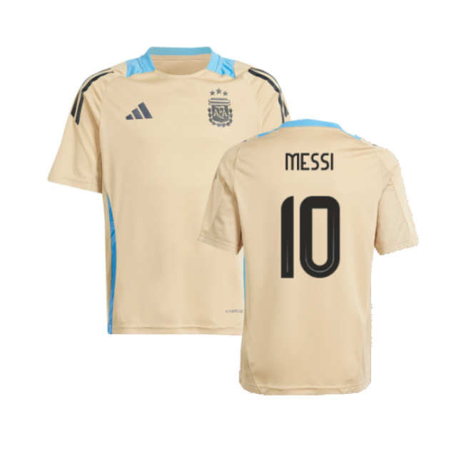 2024-2025 Argentina Training Jersey (Hazy Beige) (MESSI 10)