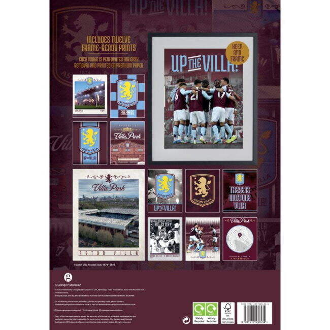 2025-2026 Aston Villa Club Home Uniform (Calendar 2026)
