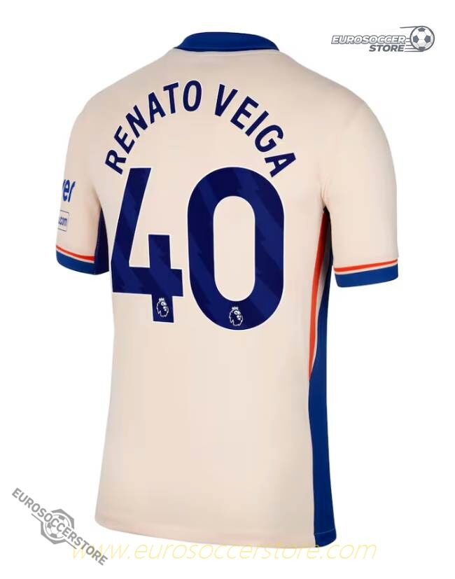 Renato Veiga's Chelsea Away Jersey, Number 40, for the 24-25 Season