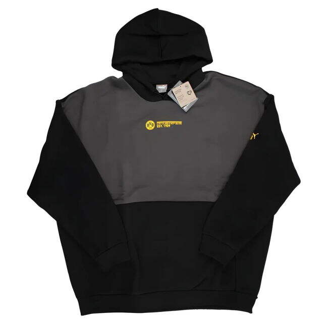 2023-2024 Borussia Dortmund Hoody (Grey) Durable Stitching