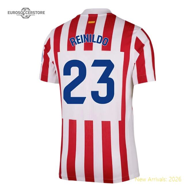 Genuine 2025-2026 Atletico Madrid Home Authentic Shirt (Reinildo 23)