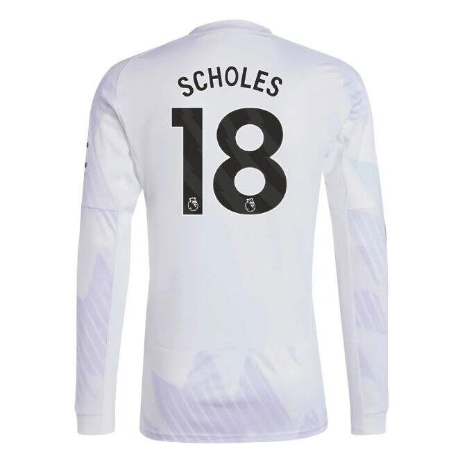 2025-2026 Man Utd Long Sleeve Away Shirt (Scholes 18)
