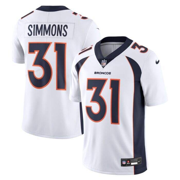 Men's Denver Broncos Justin Simmons Nike White Vapor Untou...
