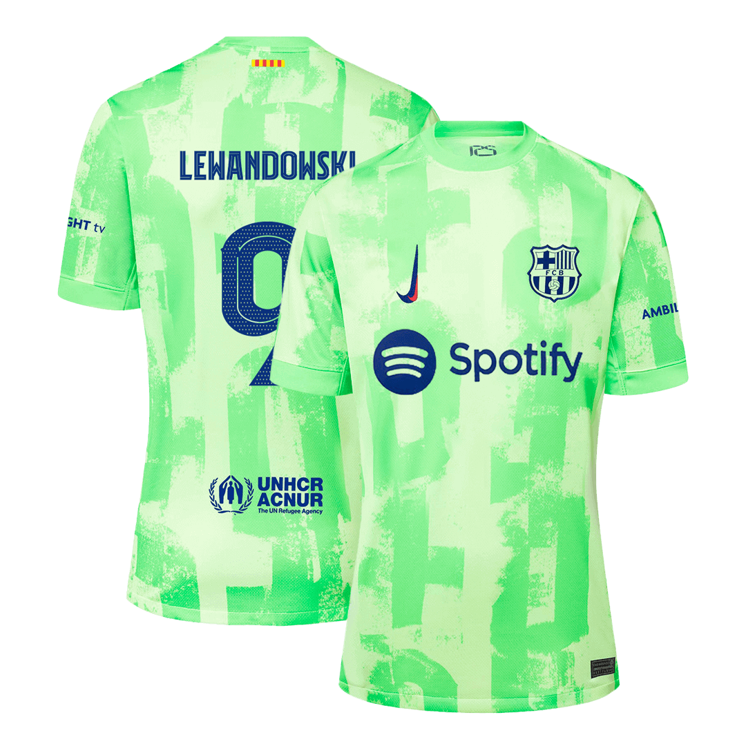 LEWANDOWSKI #9 Barcelona Third Away Soccer Jersey 2024/25- UCLAuthenti