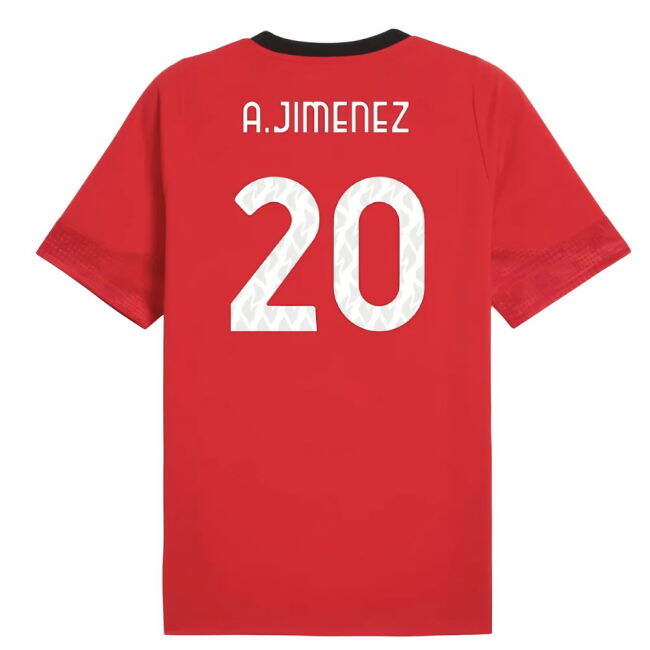 Jimenez 20 AC Milan Main Team Professional Grade Training Pro Shirt