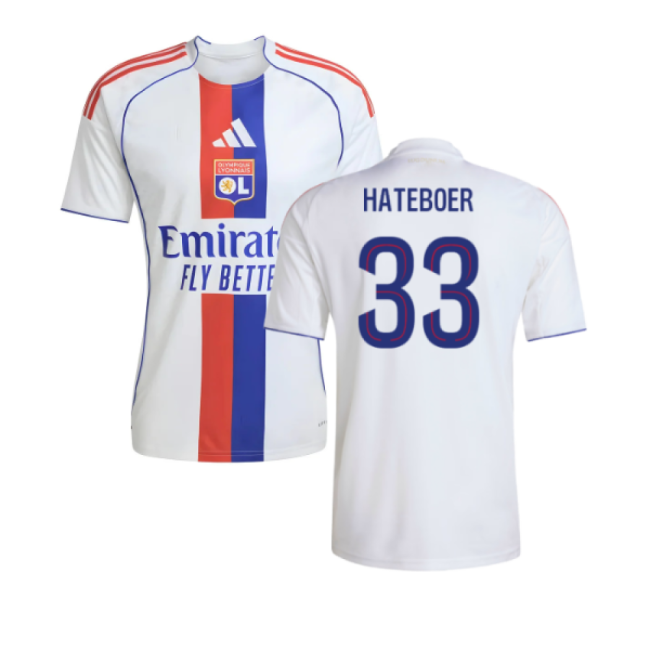 Popular 2025-2026 Olympique Lyon Home Shirt (Hateboer 33)