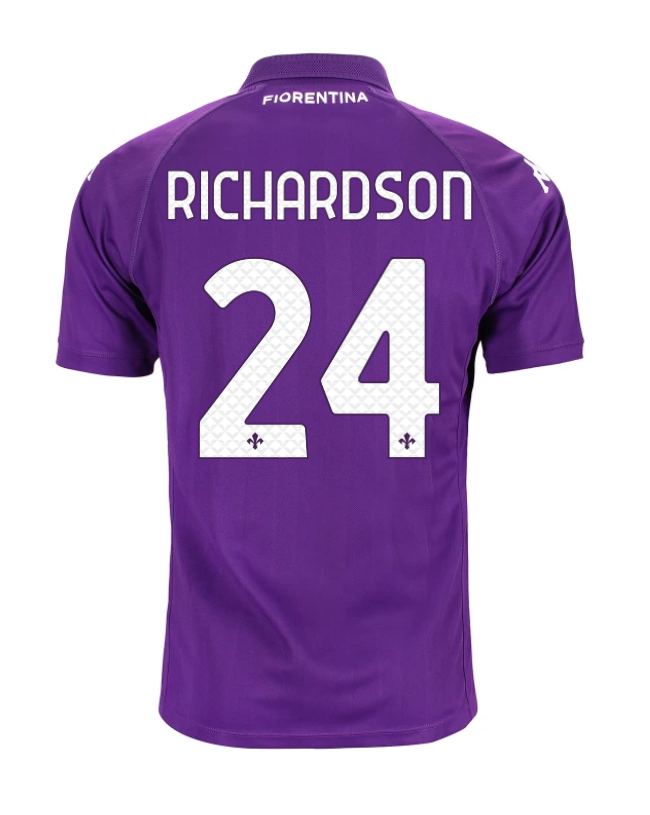 Fiorentina 24-25 Season Home Jersey with RICHARDSON 24 Printing