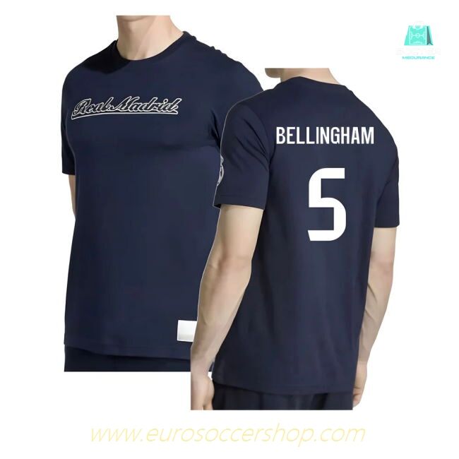 2025-2026 Real Madrid US Tee (Navy) (Bellingham 5)