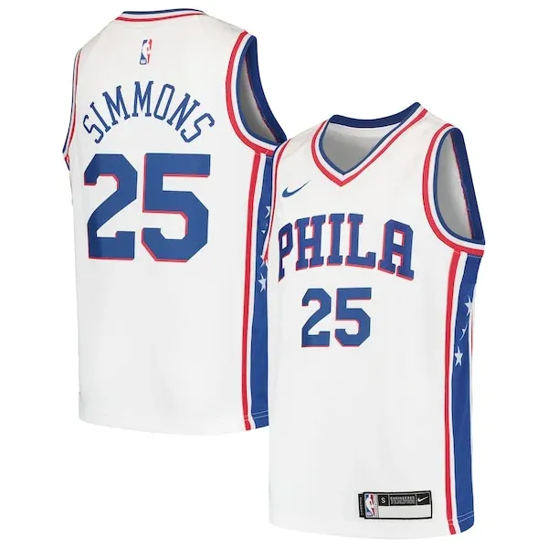 Ben Simmons PHI Swingman Jersey - retro authentic - White casual