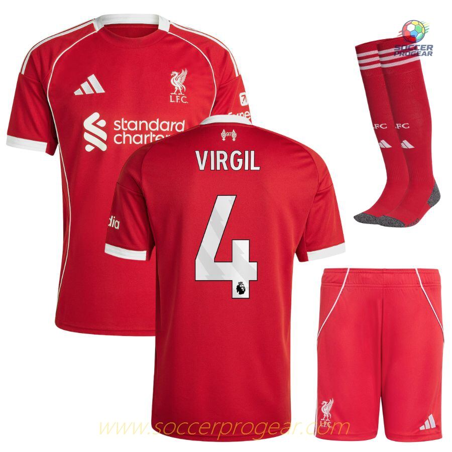 Liverpool Home Kids Edition Kit Shirt 2025/26 Collection Virgil