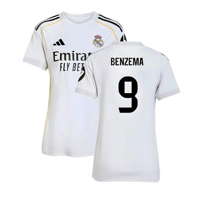 Womens Benzema 9 Real Madrid Main Team Pro Level Home Pro Shirt (1)