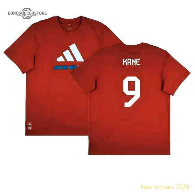 2025-2026 Bayern Munich Seasonal Graphic Tee (red) (kane 9)
