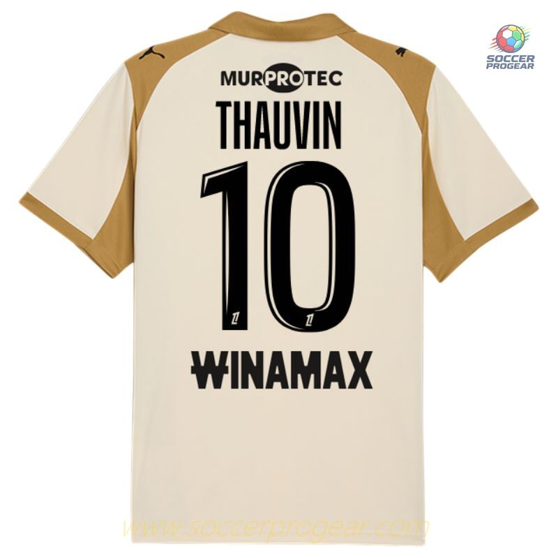 RC Lens Third 2025-2026 Season Thauvin Children Soccer Uniform Football Jersey
