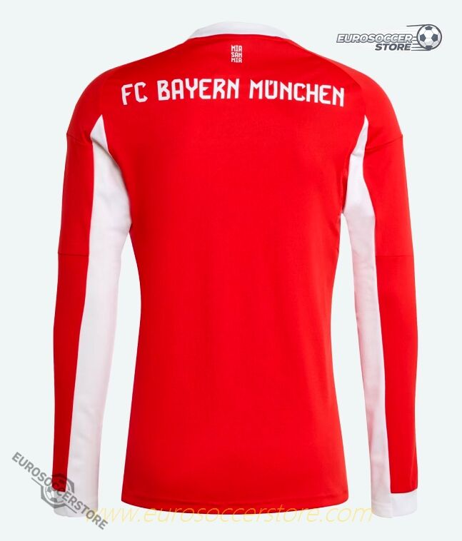FC Bayern Munich's 25-26 Season Home Long Sleeve Football Jersey
