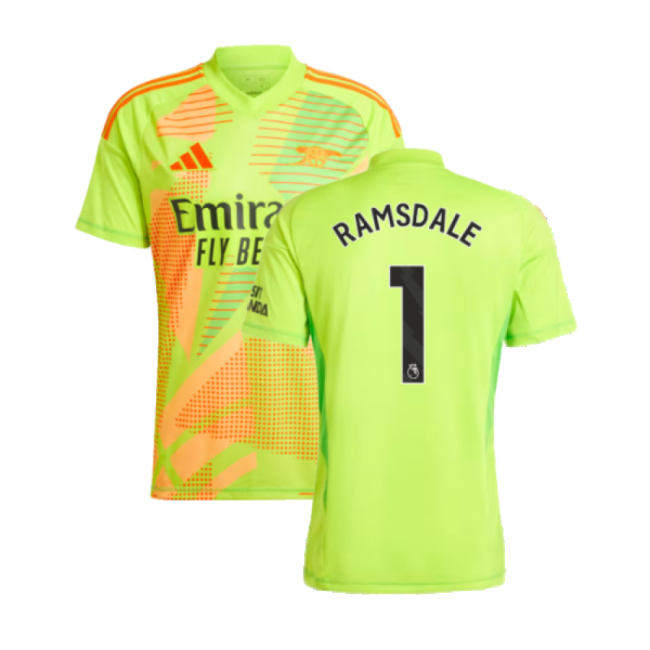 Committed Arsenal Arsenal Home Goalkeeper Shirt Yellow Ramsdale #1...