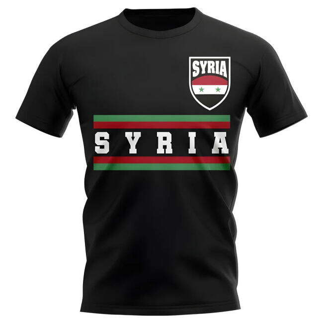 Fan-Favorite Syria Core Football Country T-Shirt (Black)