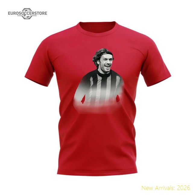 Premium Paolo Maldini Ac Milan Legend Casual Tee (red) - Supporter Edition