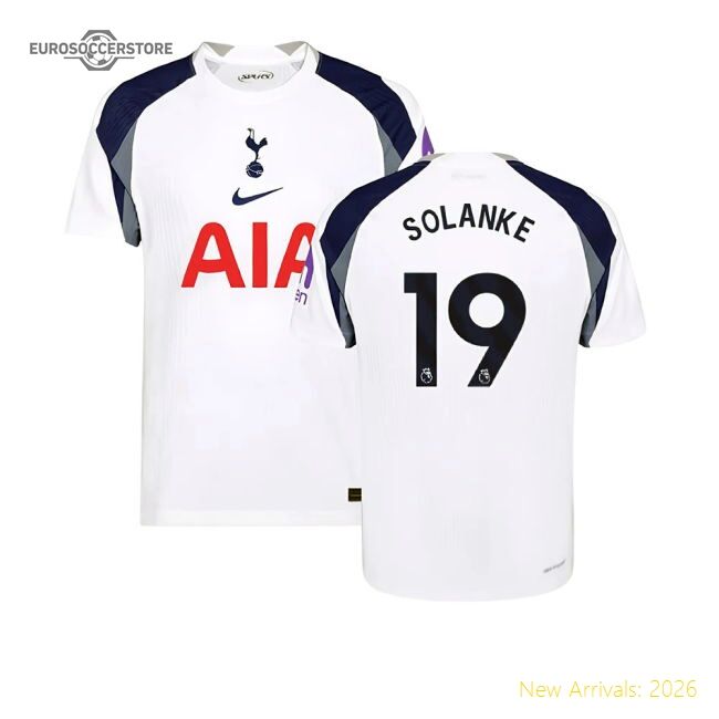 Luxury 2025-2026 Spurs Hotspur Authentic Home Shirt (solanke 19)