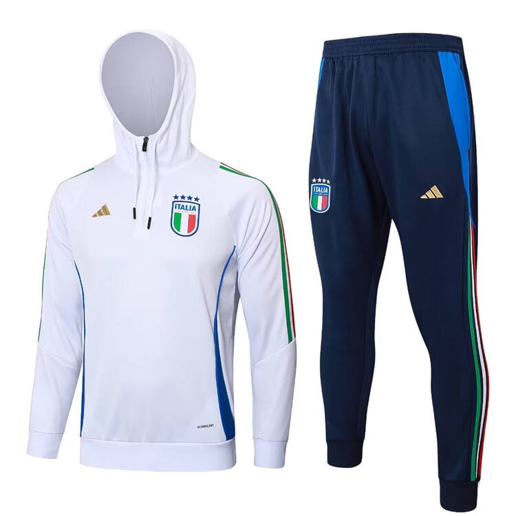 Licensed 2024 Italy Hoodie Suit - White - Official Replica 6467
