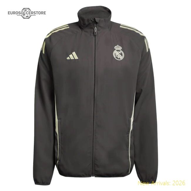 Premium-grade 2025-2026 Real Madrid Presentation Jacket (grey)