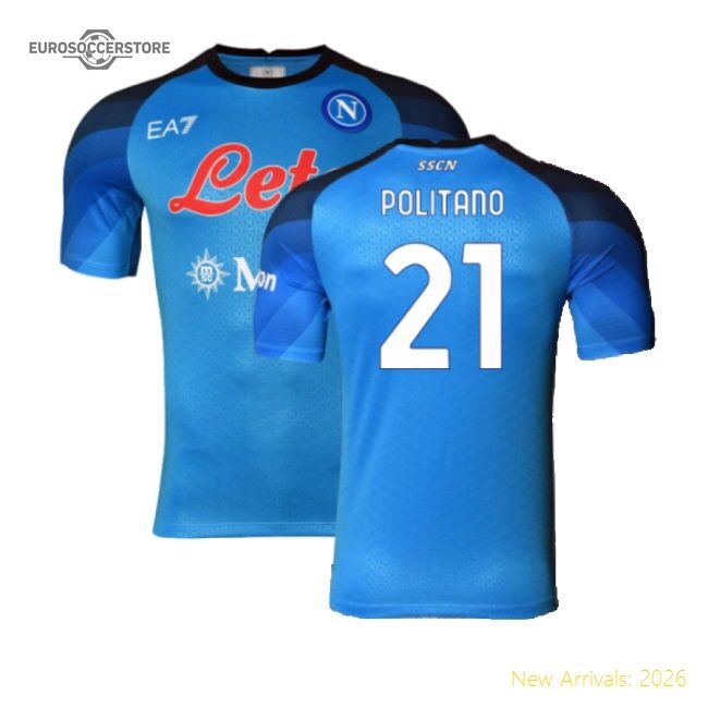 Pro-level Napoli Home Politano Jersey 2023-2024 Flexible