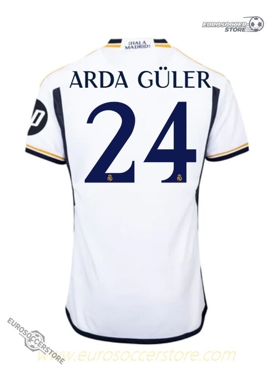 23-24 Season Real Madrid Home Jersey Featuring Arda Güler, Version 24