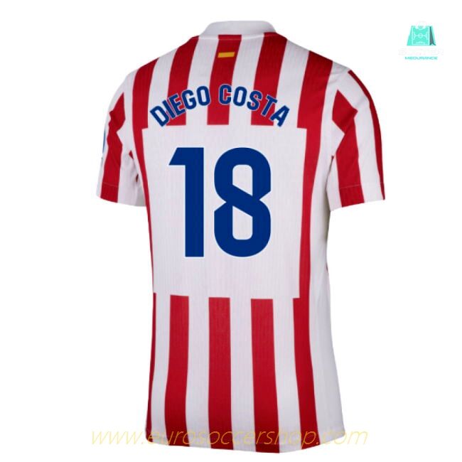 2025-2026 Atletico Madrid Home Authentic Shirt (Diego Costa 18)