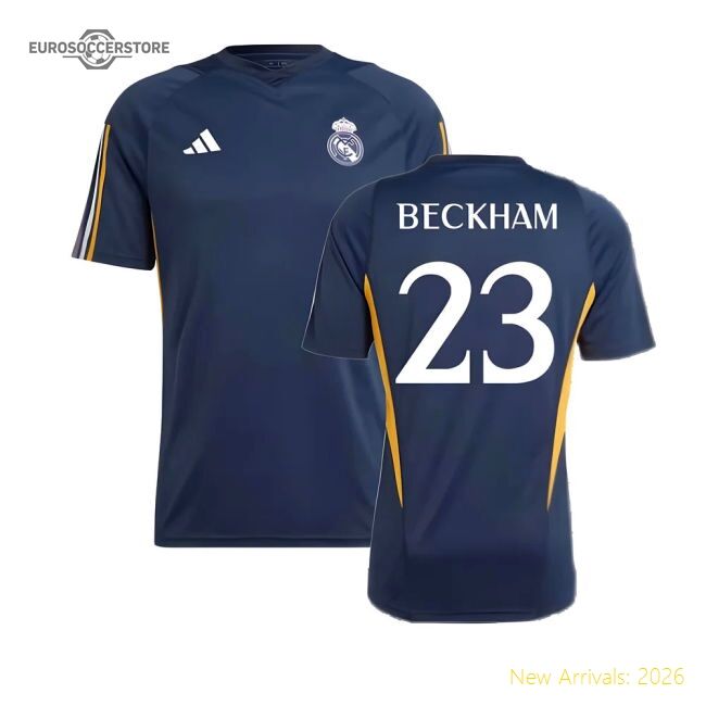 Luxury 2023-2024 Real Madrid Training Shirt (legend Ink) (beckham 23)