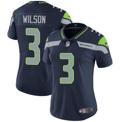 Seattle Seahawks #3 Wilson Blue None NFL Limited Jersey for Men