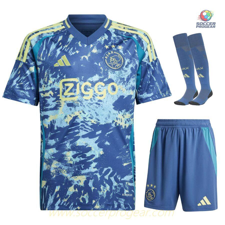 Ajax Away Youth's Jersey Set Team Jersey 2024-2025 Season