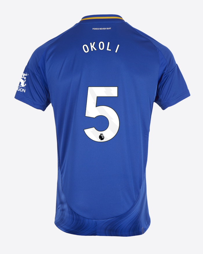 Leicester City 24-25 Season Home Jersey with OKOLI 5 Printing