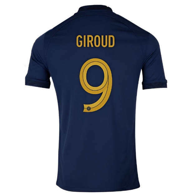 World Cup 2022 France Home Giroud Soccer Jersey Football Shirt -
