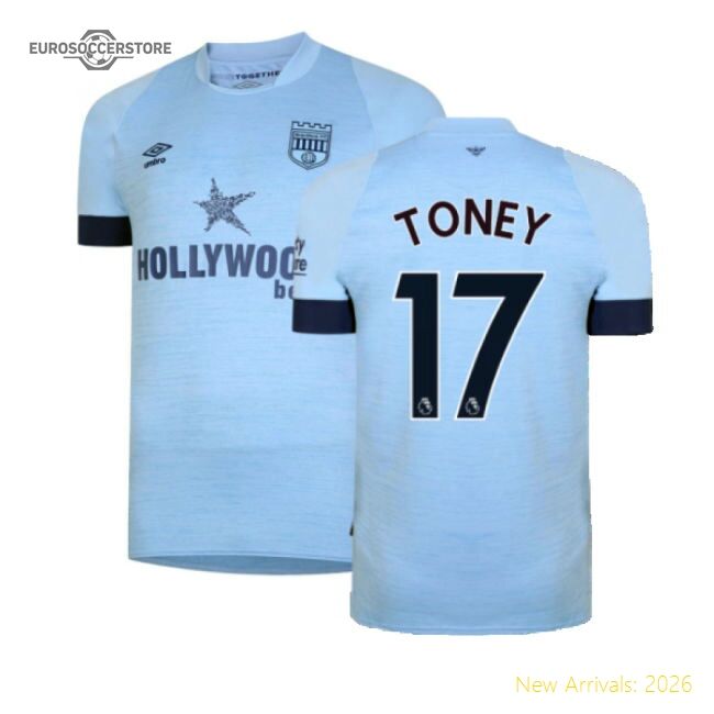Luxury 2022-2023 Brentford Away Shirt (toney 17) - Match Day Jersey