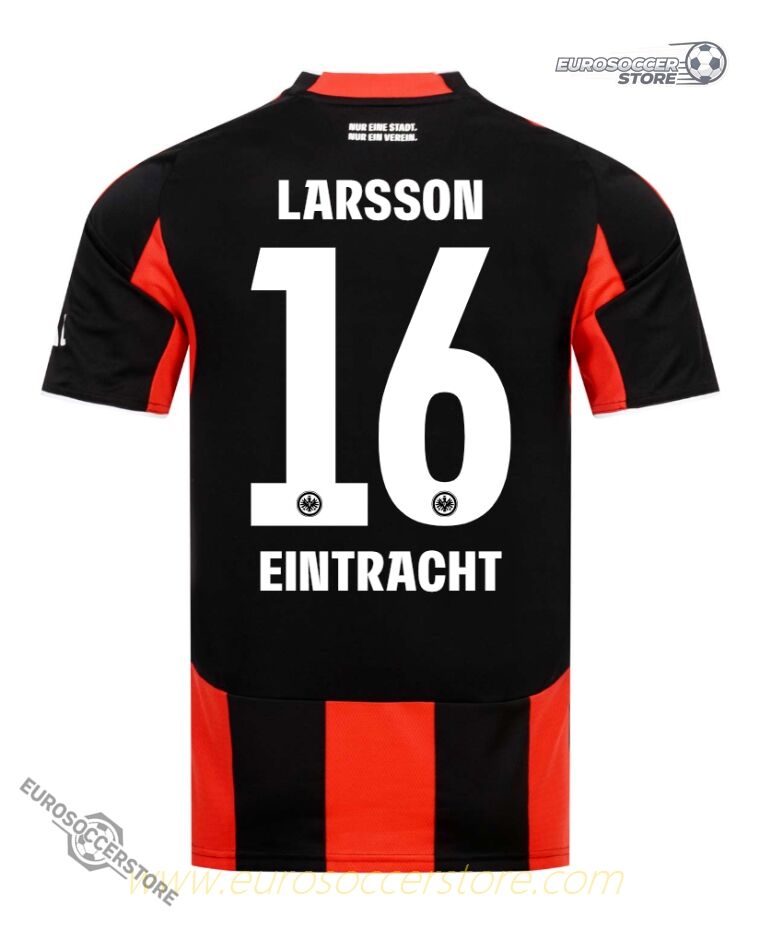Eintracht Frankfurt 25-26 Season Home Jersey with LARSSON 16 Printing