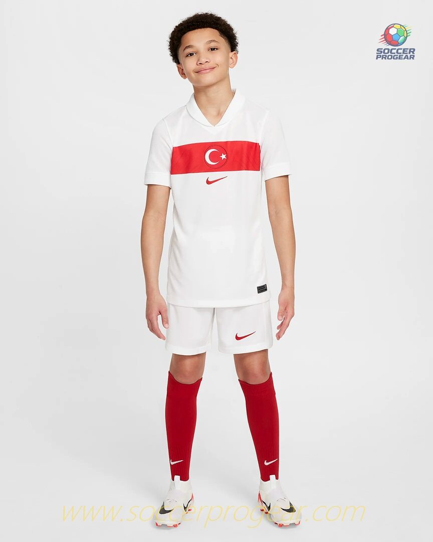 Türkiye Home Football Shirt Kids Football Jersey 2024-2025 Collection Season