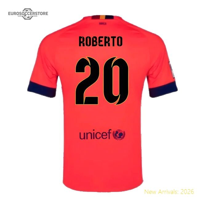 Supporter Barcelona 2014-15 Away Shirt ((Excellent) L) (Roberto 20)