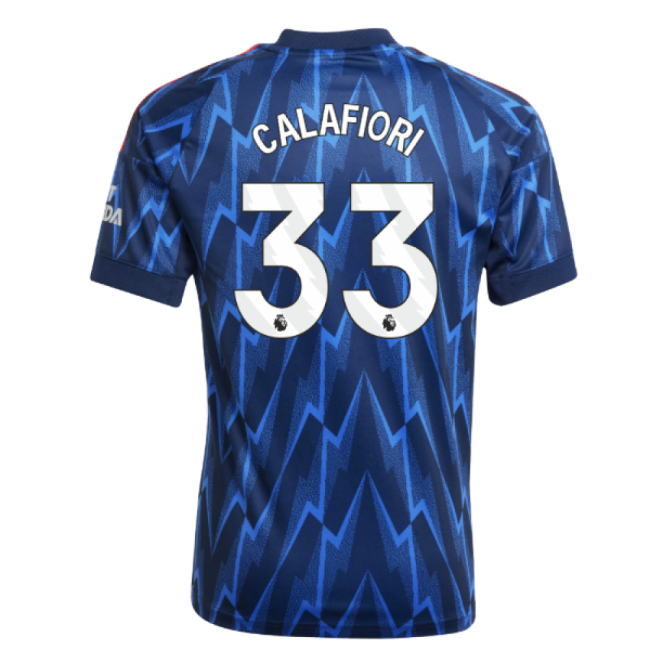 Arsenal Arsenal Away Shirt Kids Calafiori #33 Professional Grade I...