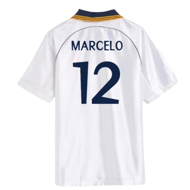 Exceptional 1998-2000 Real Madrid Reissue Main Jersey (marcelo 12)