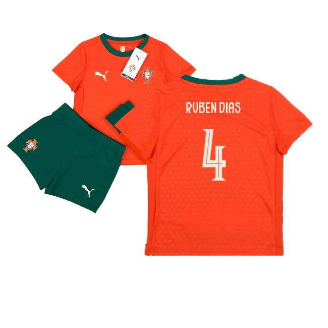 2025-2026 Portugal Home Mini Kit (Ruben Dias 4) Oranje Holland