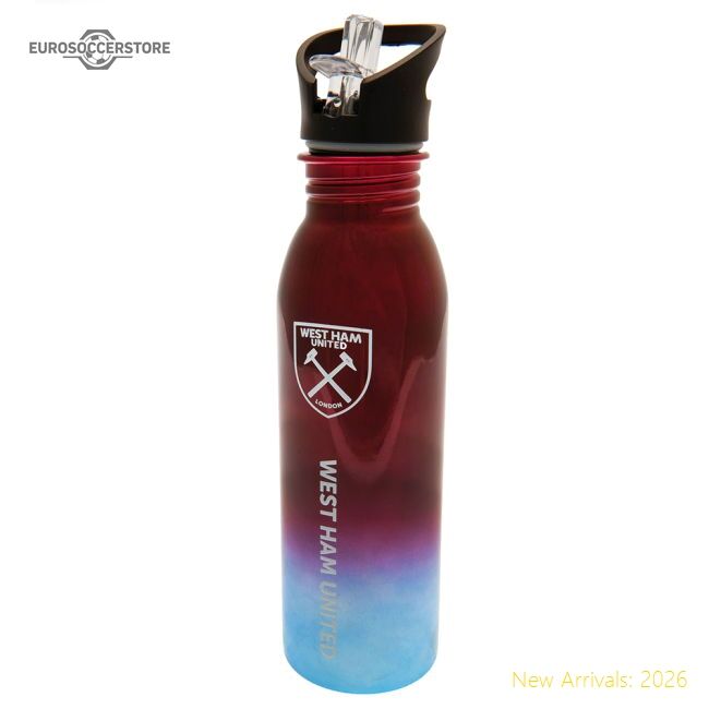 Official West Ham United Fc Uv Metallic Drinks Bottle - Premium