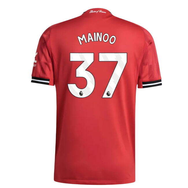 2025-2026 Man Utd Authentic Home Shirt (Mainoo 37) - authentic style