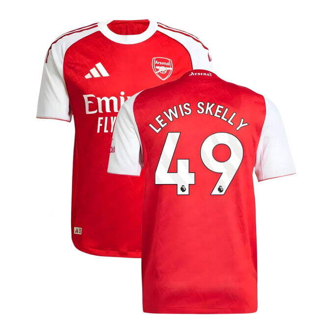 2025-2026 Arsenal Authentic Home Kit (Lewis Skelly 49)