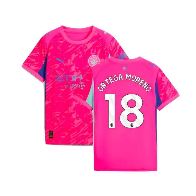match worn 2025-2026 Man City Goalkeeper Home Shirt (Pink) - Kids (...