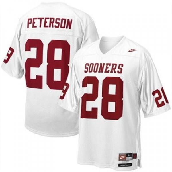 Youth(kids) Oklahoma Sooners #28 Adrian Peterson Authentic Jersey