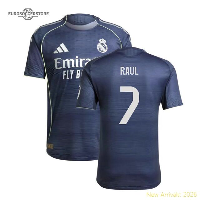 Outstanding 2025-2026 Real Madrid Authentic Road Jersey (raul 7)