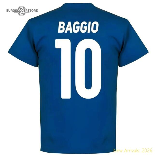 Brescia Roberto Baggio Team Casual Tee - Royal - Budget-friendly
