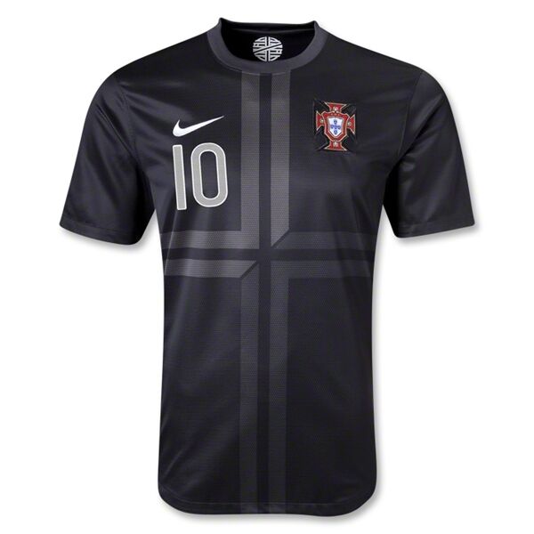 2013 Portugal 10 QUARESMA Away Black Shirt - Official Replica 4648